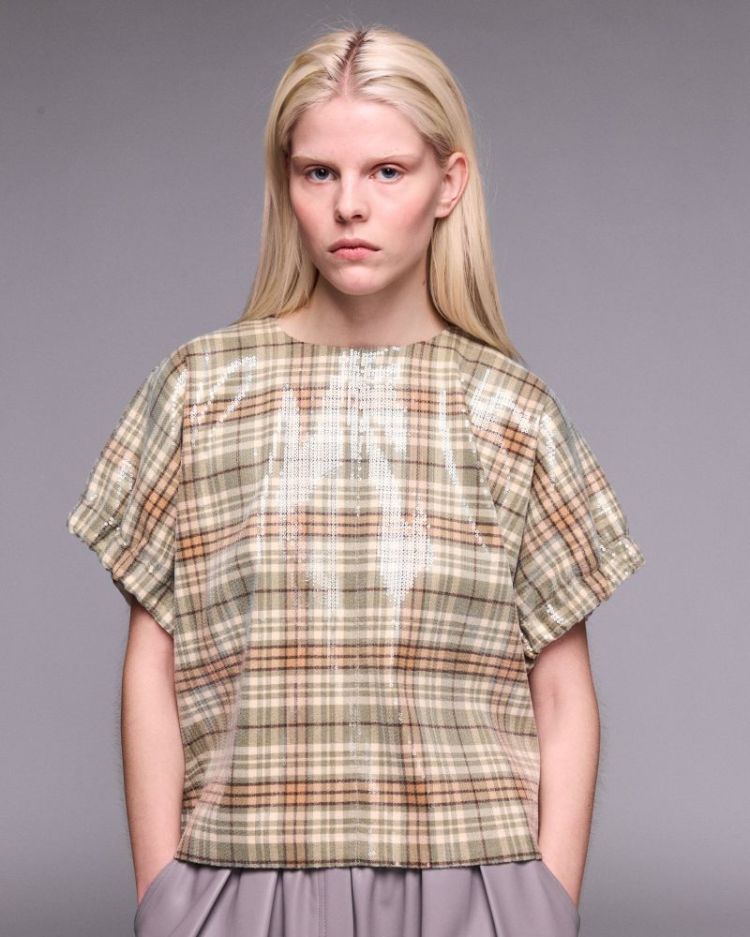 PEPPER CHECK PAILLETTES 01 BEI BEIGE MIX 01 BE