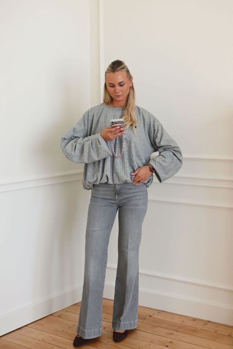 LAURYNN JERSEY PINSTRIPE GREY PINSTRIPE GREY