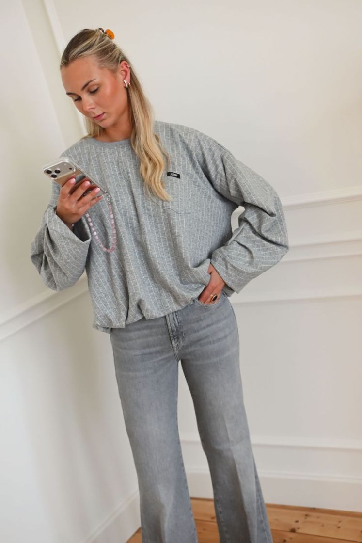 LAURYNN JERSEY PINSTRIPE GREY PINSTRIPE GREY