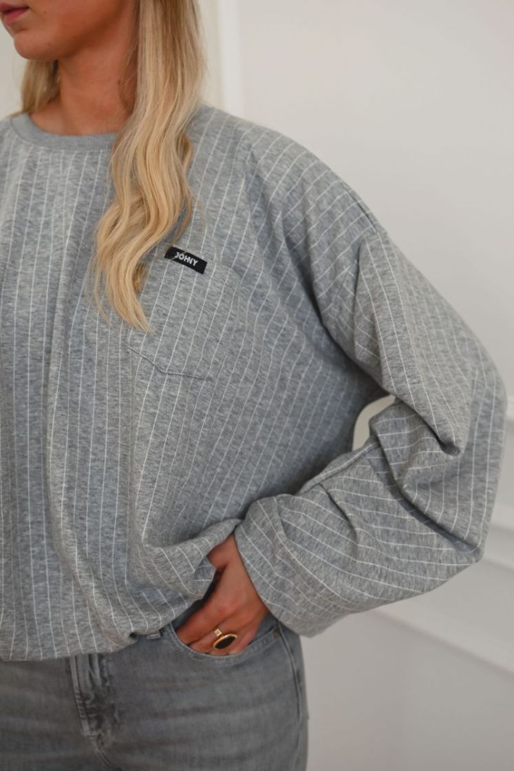 LAURYNN JERSEY PINSTRIPE GREY PINSTRIPE GREY