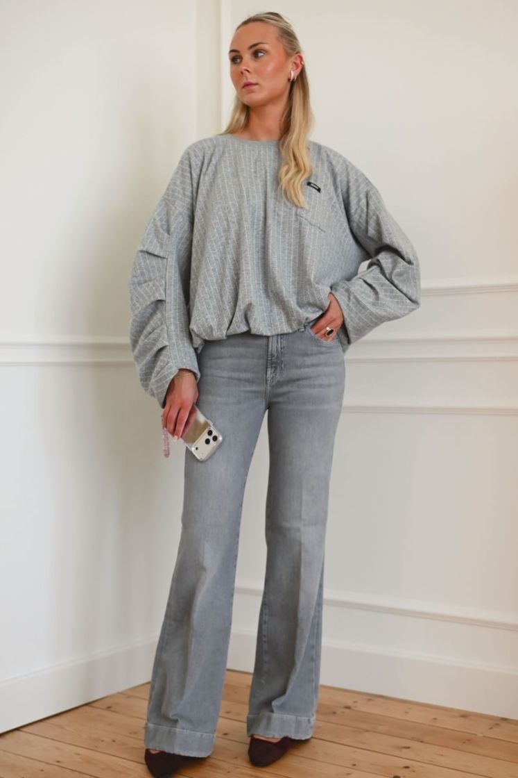 LAURYNN JERSEY PINSTRIPE GREY PINSTRIPE GREY
