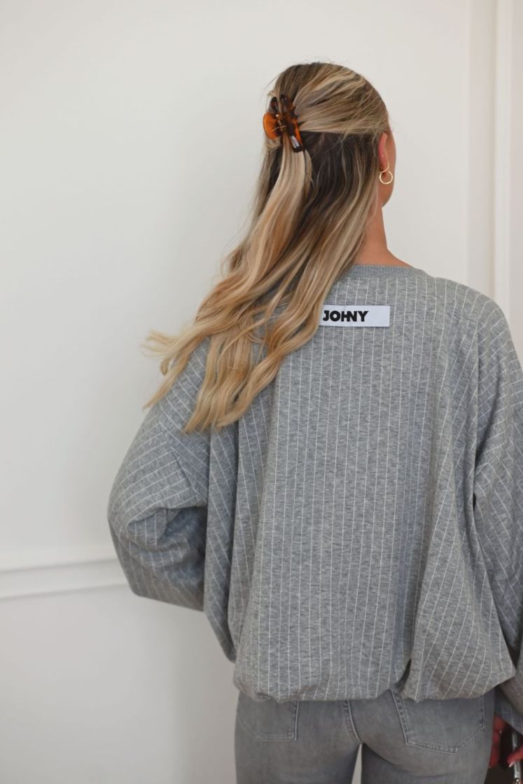 LAURYNN JERSEY PINSTRIPE GREY PINSTRIPE GREY