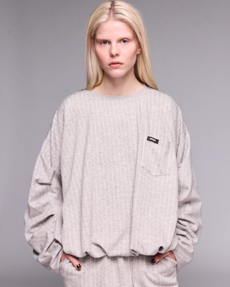 LAURYNN JERSEY PINSTRIPE GREY PINSTRIPE GREY