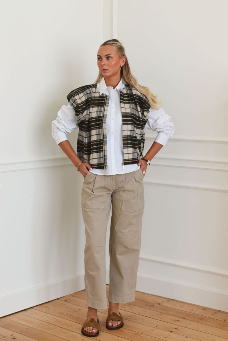 KELLY B CHECK FLANEL 03 BEIGE BEIGE 03 BEIGE