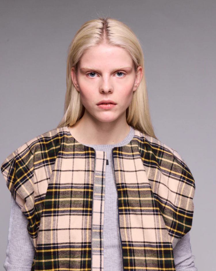 KELLY B CHECK FLANEL 03 BEIGE BEIGE 03 BEIGE