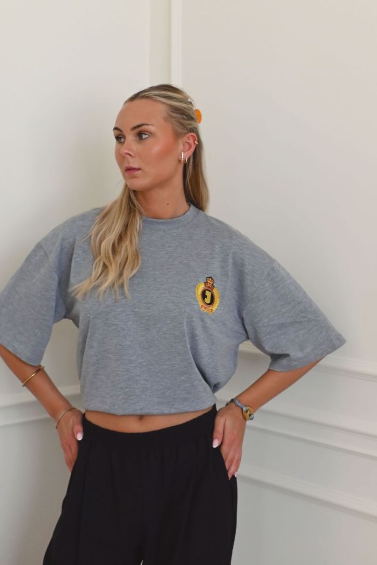LEXY JERSEY GREY PATCH EMBROID GREY GRIJS