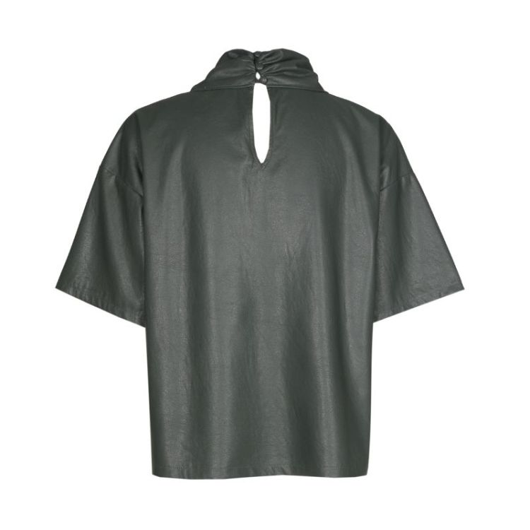 Rechte top in vegan leather 61 Green