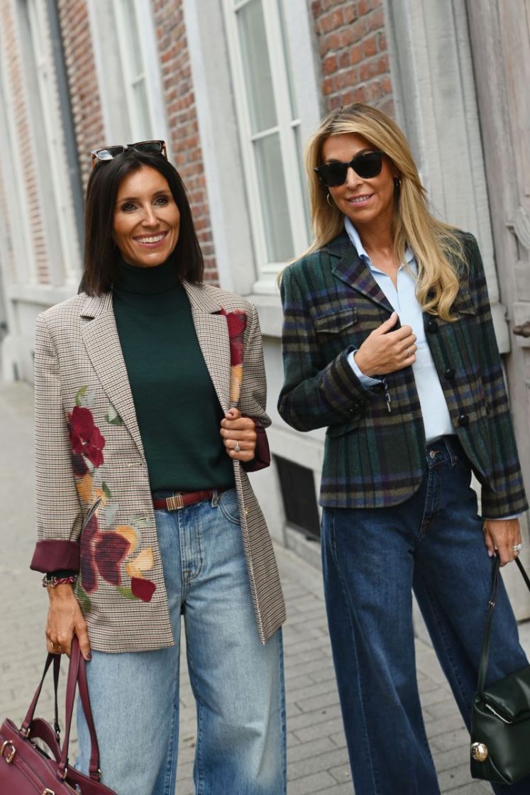 Geruite eyecatcher blazer met 69 Multi Color
