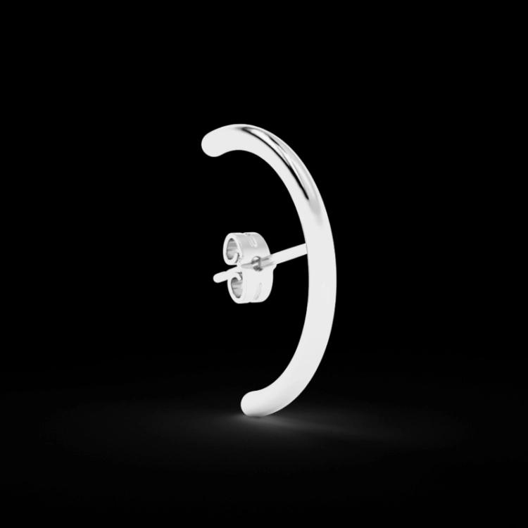BA-EAR-HUG-RH-S-STUD SILVER ZILVER