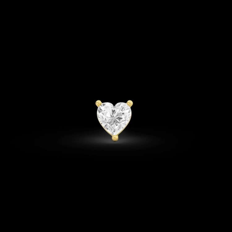 BA-EAR-HEART-STUD-GD GOLD GOUD