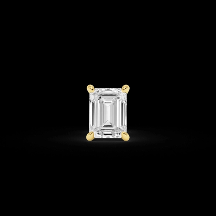 BA-EAR-EMERALD-STUD-GD GOLD GOUD