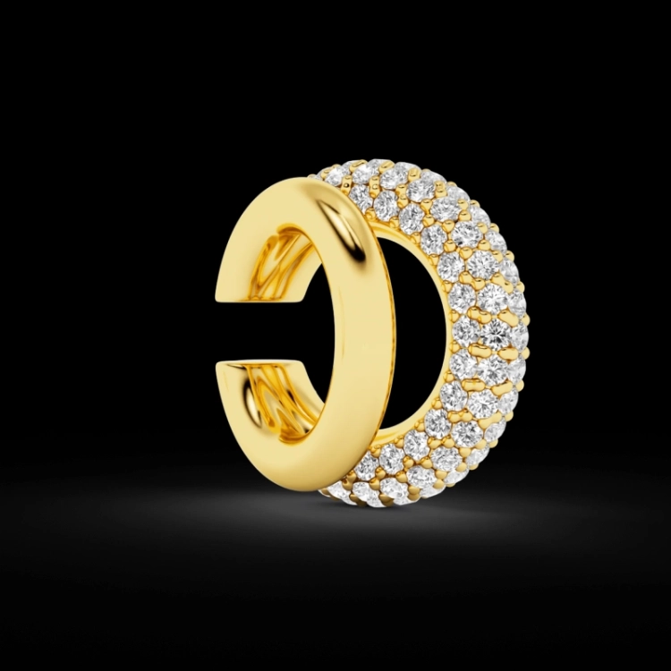 BA-EAR-DB-KOS-DIAM-GD-S-CUFF GOLD GOUD